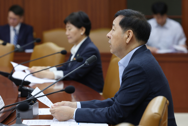 구윤철 경제부총리 겸 재정경제부 장관이 10일 서울 종로구 정부서울청사에서 열린 대외경제장관회의에서 발언하고 있다. 연합뉴스