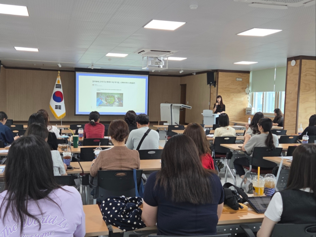 지난 11일 열린 학교 감염병 대응 역량강화·모의훈련 연수 진행 모습. 창녕교육지원청 제공