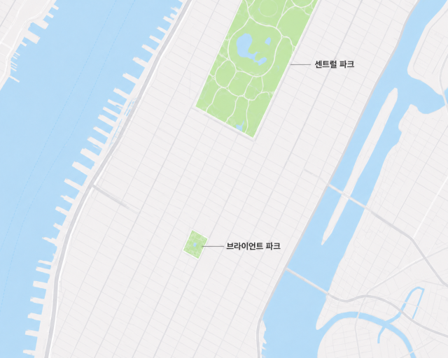 미국 뉴욕 맨해튼 브라이언트 파크 위치. 매일신문DB