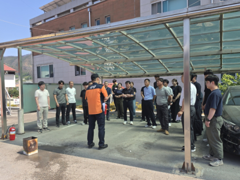한국농어촌공사 청송영양지사, 실제 상황 방불케 한 소방 합동훈련 실시