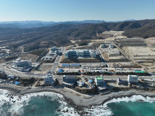 SMR 연구개발을 담당할 경북 경주의 문무대왕과학연구소 건설 장면.경주시 제공