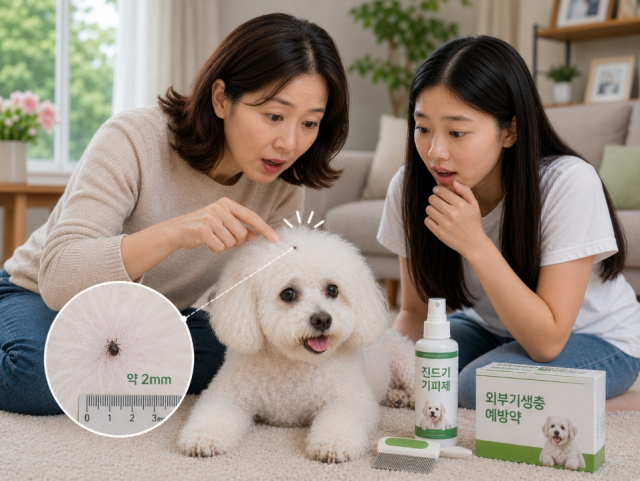 야생진드기 감영 예방을 위해 진드기 기피제와 외부기생충 예방약을 사용해야 한다.