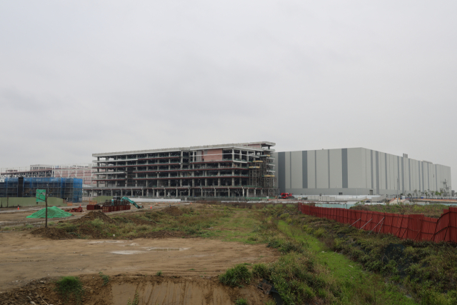 지난 3월 대만 자이현 타이바오시에 위치한 TSMC 패키징 공장 건설현장. 이민호 기자 lmh@imaeil.co.kr