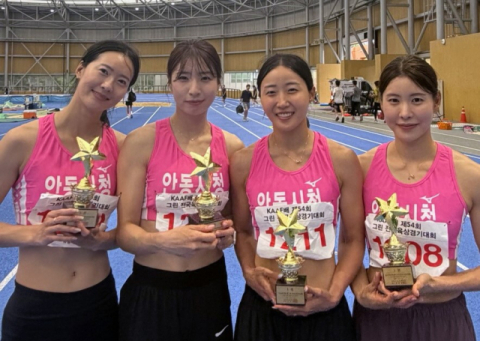 안동시청 육상팀, '전국대회 여자 400m 계주 금메달'