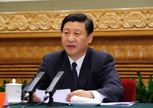 시진핑은 부주석 시절인 2010년 10월 25일 베이징 인민대회당에서 열린 