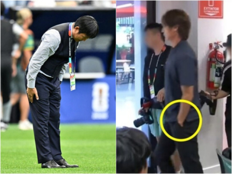 브라질에 역전패 日감독은 연신 '눈물 사죄'…홍명보는 '주머니 손'