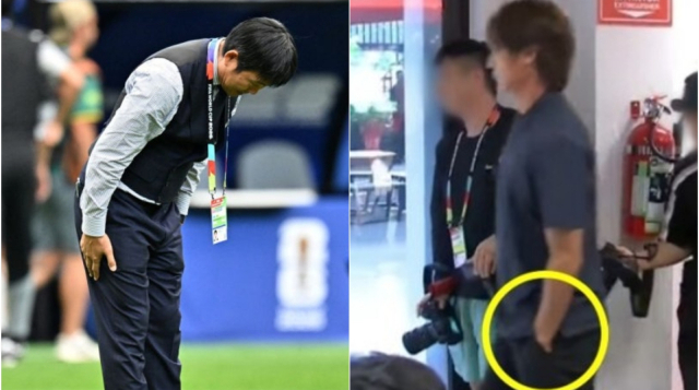 브라질에 역전패 日감독의 '눈물 사죄'
