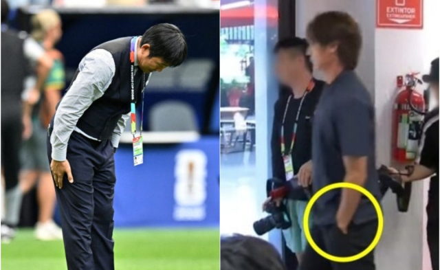 日감독은 '눈물 사죄'-홍명보는 '주머니 손'…외신 주목