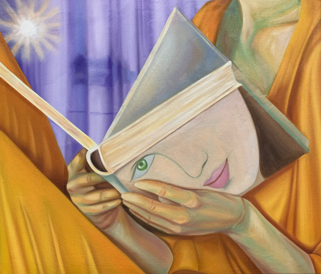 김재령, 한 권의 빛과 존재, 53.0x45.5cm, oil on canvas, 2026