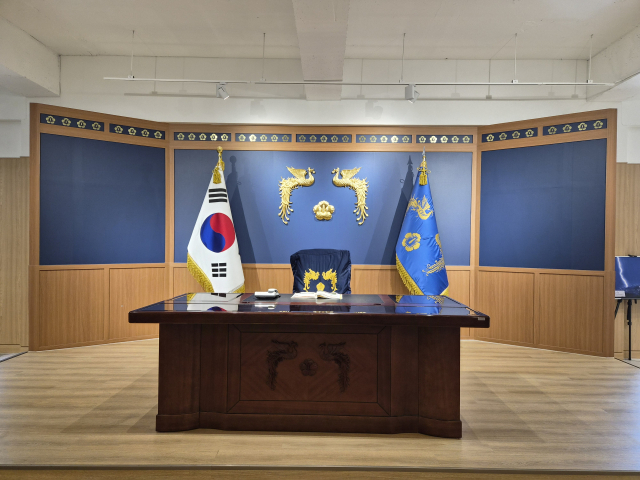 청남대 기념관 내 대통령집무실. 임은수 기자