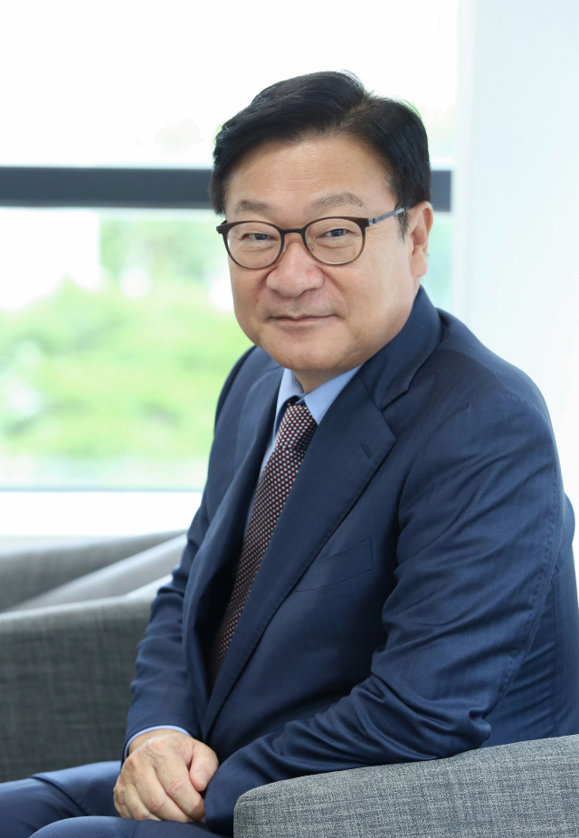 정점식 국민의힘 원내대표가 지난 7일 매일신문 서울지사에서 인터뷰를 진행하고 있다. 이무성 객원기자