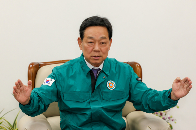 전화식 성주군수가 민선 9기 성주군정 방향에 대해 이야기 하고 있다. 성주군 제공
