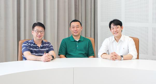 (왼쪽부터) 앰버로드 창업 멤버인 김영길 CTO, 임언호 CEO, 박도겸 COO.
