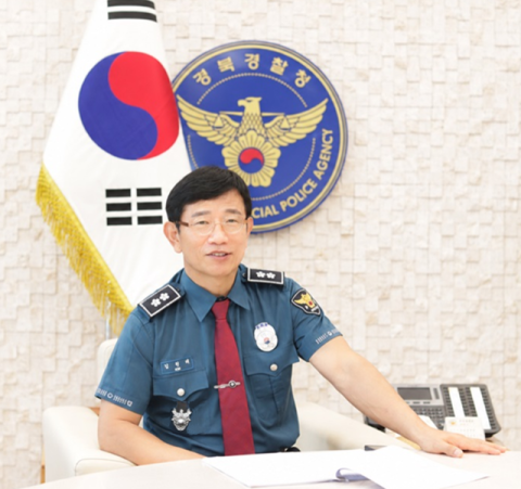 김원태 경북경찰청장이 취임 100일을 맞은 14일 오후 매일신문과 인터뷰를 하고 있다. 경북경찰청 제공.