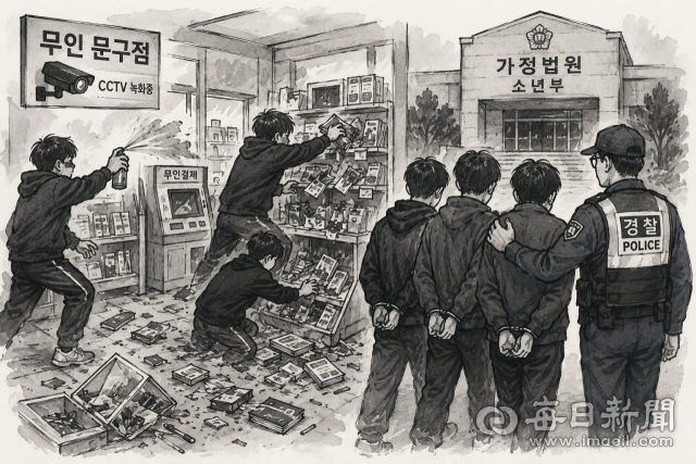 무인점포서 물건 훼손…촉법 중학생 4명 가정법원 송치
