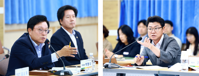 울진군과 박형수 국회의원이 내년도 국비 확보를 위한 정책 협의를 하고 있다. 울진군 제공