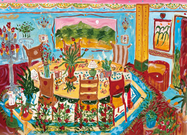 헤르시, Living Room 1, 2026, acrylic on canvas, 130.3&times;89.4cm