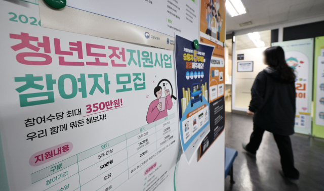 고용센터에 청년 취업지원 관련 안내문이 붙어있다. 매일신문 DB