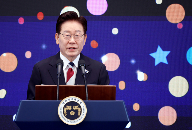 이재명 대통령이 17일 청와대 영빈관에서 열린 