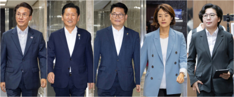 [속보] 與 전당대회 당대표 후보…김민석·정청래·송영길·고민정·김보미