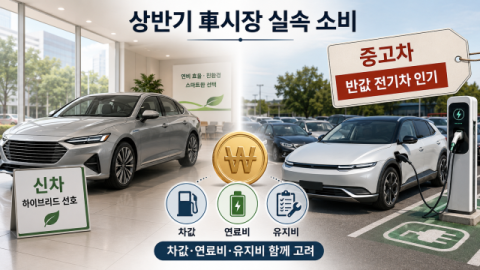 신차는 하이브리드, 중고차는 '반값 전기차'…상반기 車시장 실속 소비 뚜렷