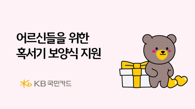 KB국민카드, 전국 취약계층 노인 380명에 여름철 식료품 지원
