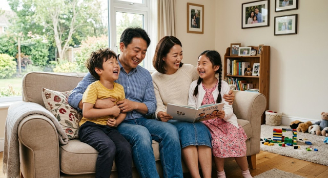 가족. AI로 만든 이미지.