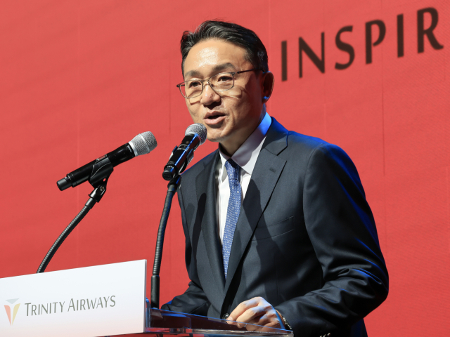 이상윤 트리니티항공 대표이사가 6일 서울 강남구 소노펠리체 컨벤션에서 열린 