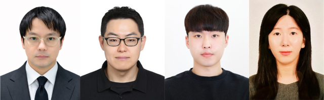 좌측부터 경상국립대학교 김주형 교수 연구팀과 공동연구진. 왼쪽부터 김주형 교수, 한국원자력연구원 백창연 박사, 나노신소재융합공학과 이상준 박사과정, 한국과학기술원 김인경 박사. 경상국립대 제공