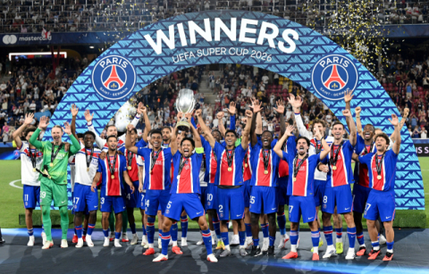 UCL 우승' PSG, 'UEL 우승'한 애스턴 빌라 꺾고 슈퍼컵 정상