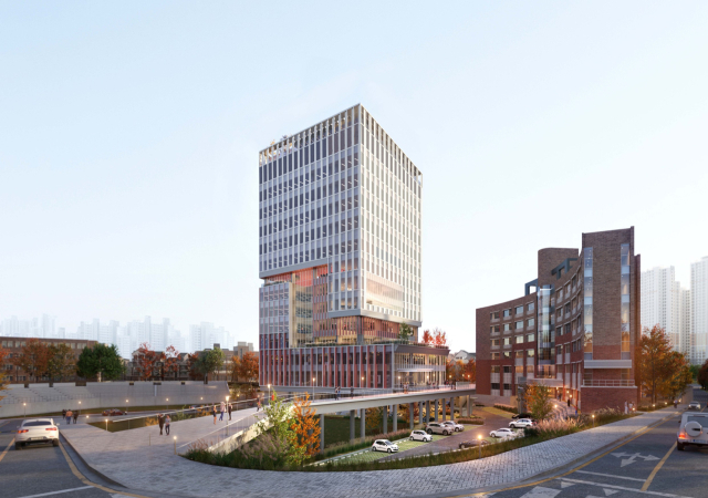 내년 8월 준공 예정인 경북대학교 캠퍼스혁신파크 산학연혁신허브동 조감도. 경북대 제공