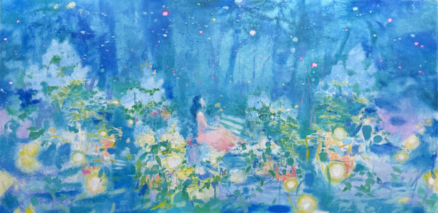 곽윤정, Runaway Bride-흔들리지 않는 요람 No.1, oil on canvas, 152x76cm
