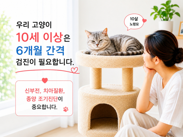 노령묘 건강검진. 쳇GPT 이미지