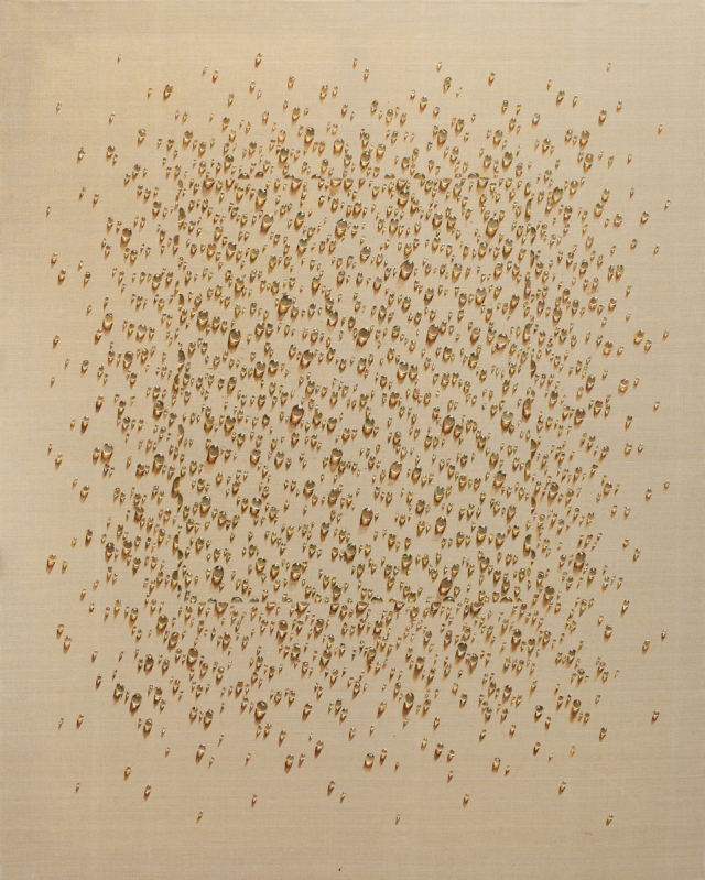 Lot.36, 김창열, 물방울, oil on hemp cloth, 162.5x129.9cm, 1981