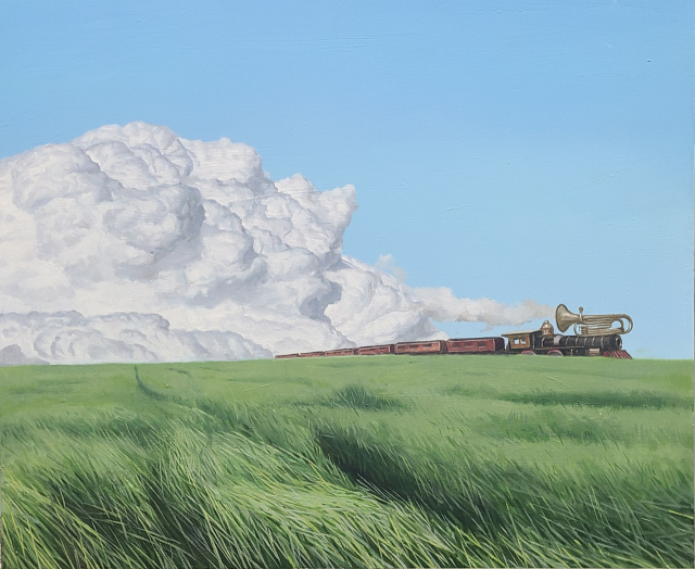 문정태, 자연-소리, 45,5x38.0cm, oil on canvas, 2026
