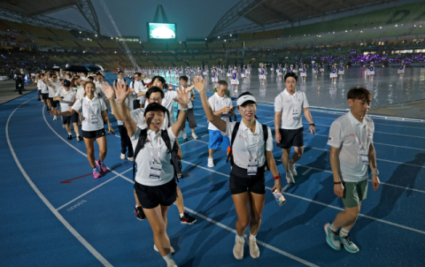 [포토뉴스] 대구 WMAC 한국 선수단 입장