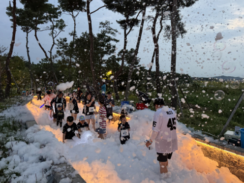 물총 쏘고 거품 속 달리고…예천 도청신도시 '버블런' 큰 호응