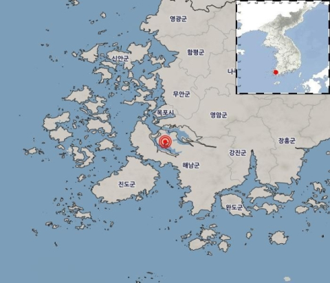 [속보] 전남 해남서 규모 3.1 지진 '올해 최대'…열흘 새 지진만 71차례