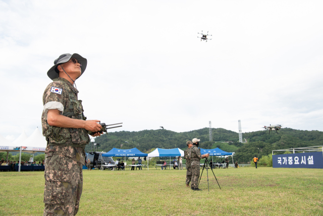 경북 구미시가 을지연습 실제훈련에서 첨단 대드론(Anti-Drone) 방어 역량을 드러냈다. 구미시 제공