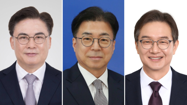 (왼쪽부터 대학명 가나다 순)경일대 정현태 총장·성한기 대구가톨릭대 총장·윤재웅 대구대 총장.