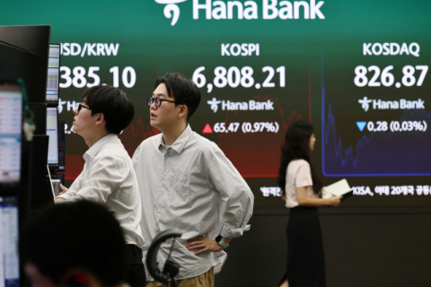 또 '전약후강' 코스피 0.97%↑…엔비디아 실적발표 경계감에 관망세