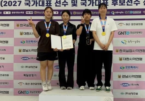 경북전문대학교 사격선수단,  제8회 창원시장배서 여자 공기소총 단체전 우승과 50m 2개 종목 3위 차지