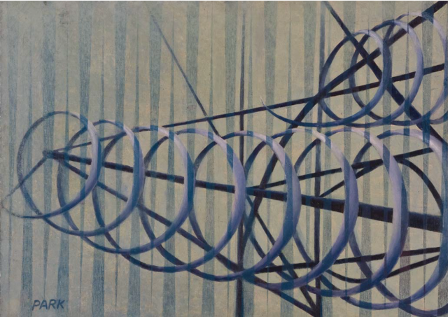 박광호, 나선지대(螺旋地帶), 1960년대 말, 65&times;90cm, oil on canvas