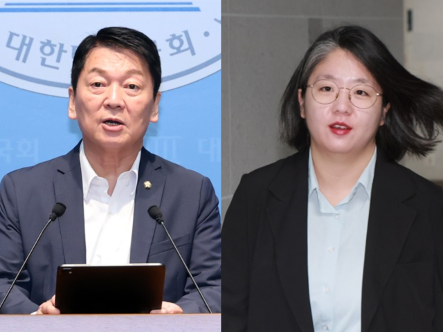 안철수 국민의힘 의원, 용혜인 기본소득당 의원. 연합뉴스
