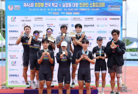 안동시청 롤러경기단, '회장배 전국대회 남녀 종합우승'