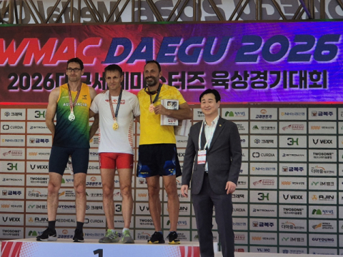김정민 대구시의원, 2026 대구세계마스터즈육상경기대회 시상자로 나서