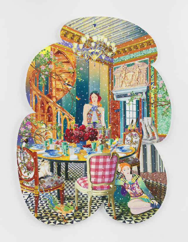 토모카즈 마츠야마, Answer Me Live, 2026, Acrylic and mixed media on canvas, 254x188cm. 리안갤러리 제공