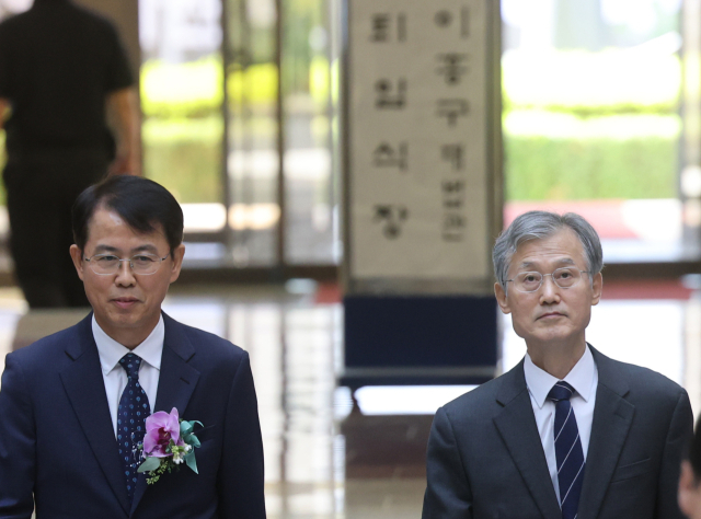 조희대 대법원장이 7일 서울 서초구 대법원에서 열린 이흥구 대법관 퇴임 행사에 참석하고 있다. 연합뉴스