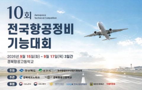 전국 항공정비기능사 영주로 다 모여라, 제10회 전국항공정비기능대회 열린다
