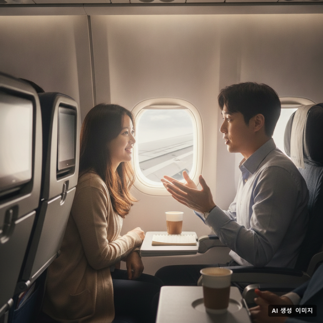 비행기 안에서 처음 만나 6개월 연애 끝에 결혼한 남편이 두 번의 이혼 경력과 전처 소생 자녀, 학력과 집안 배경까지 모두 숨겨왔다는 사연이 공개됐다. (AI 생성 이미지)